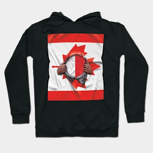 Malta Flag Canadian Flag Ripped - Gift for Maltese From Malta Hoodie